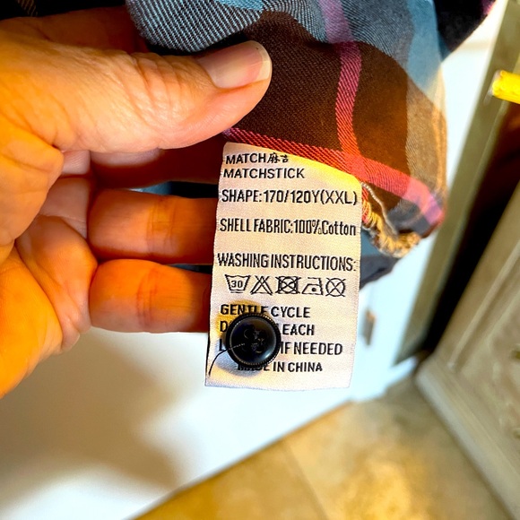 Matchstick Women Long Sleeve Flannel Plaid Checked Shirt. SZ XXL - Picture 9 of 9